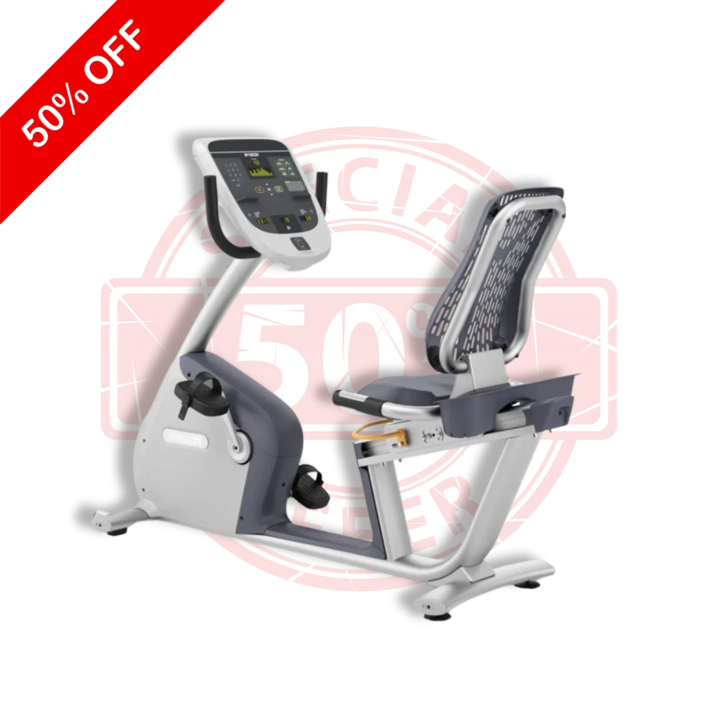 Precor RBK 615 Recumbent Bike: Step-Through Design, Air Flex Comfort