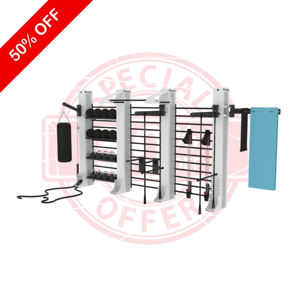 Queenax the Wall System 2D W475: Space-Saving Functional Training Wall
