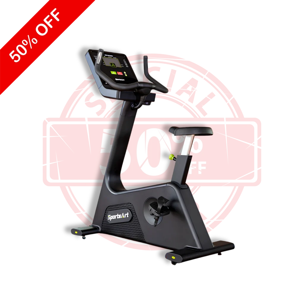 SportsArt C573U Eco-Natural Upright Cycle: Premium Comfort & Reliability - Exercise Bike