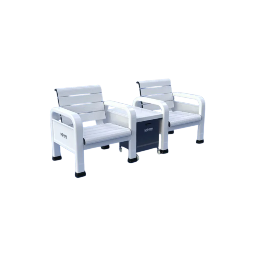 TP-078 Aluminum Alloy Rest Chair Set – Storage Rack