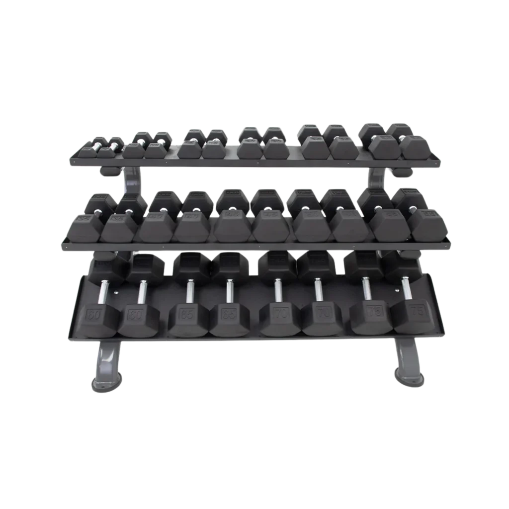 Heavy-Duty TKO 3-Tier Dumbbell Rack (15 Pair) | Gym Organization
